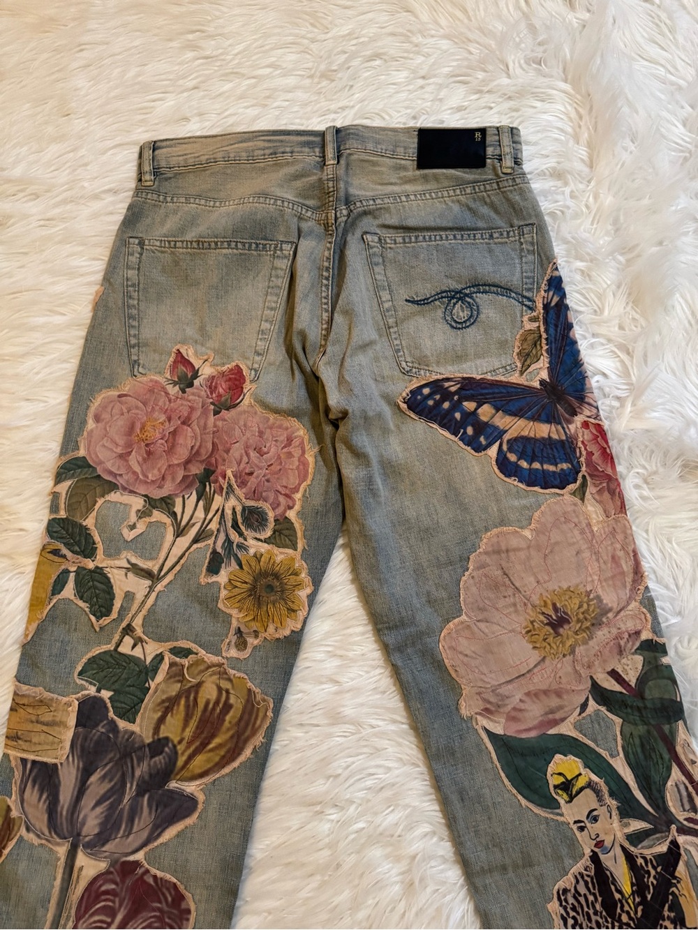 R13 Articulated Knee Cropped Denim Jeans 26 - Picture 11 of 11